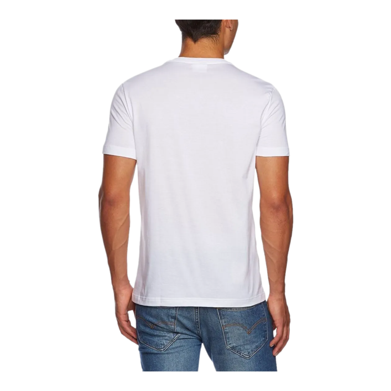 Lacoste T-shirt col rond, homme, manches courtes, blanc