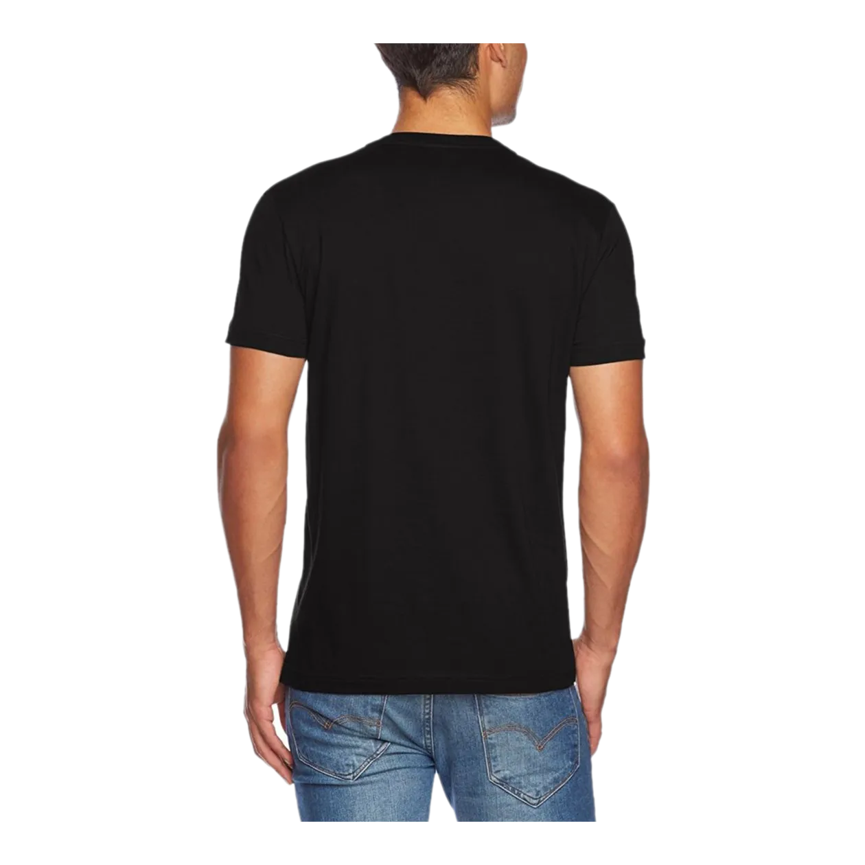 Lacoste T-shirt col rond, homme, manches courtes, noir