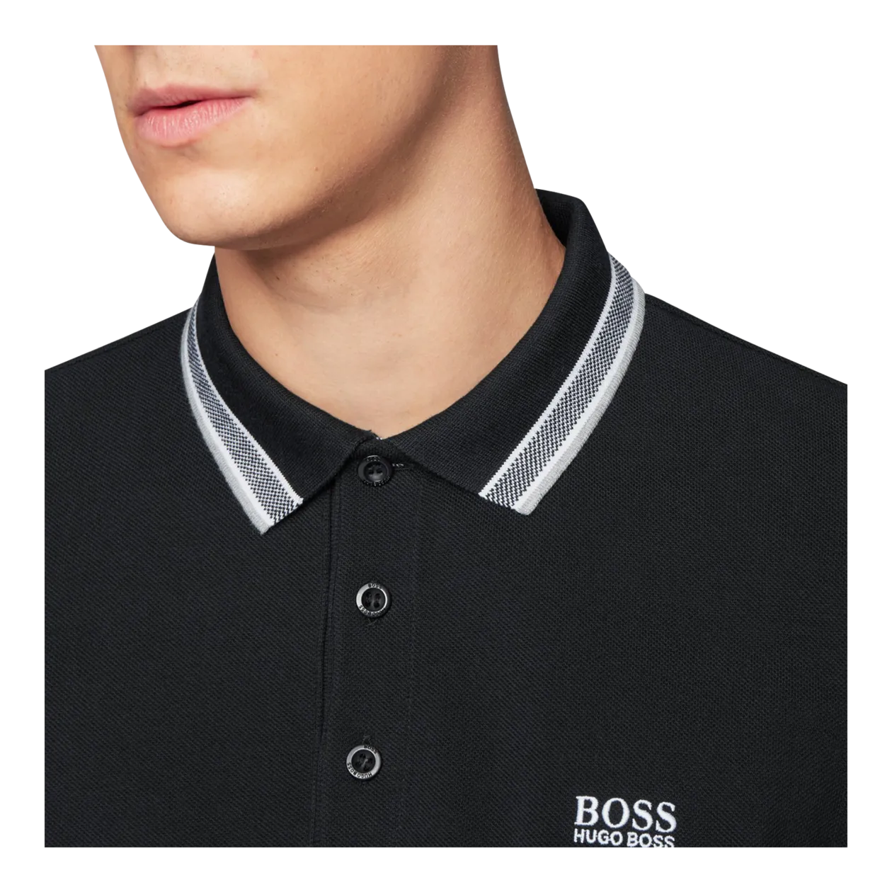 BOSS Paddy Polo, uomo, manica corta, Nero