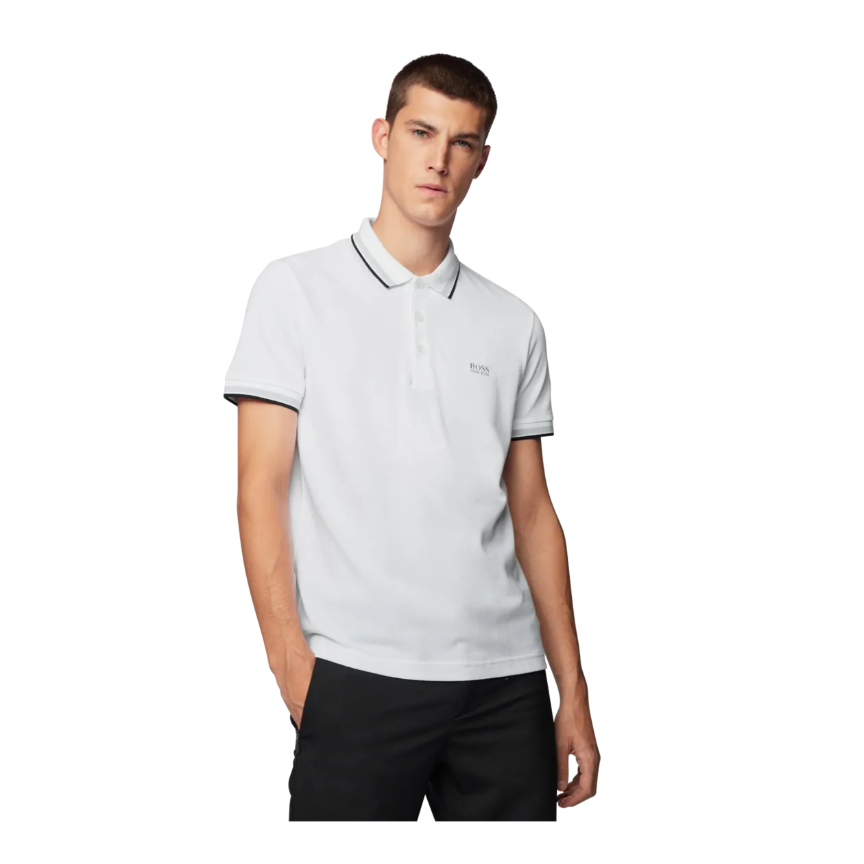 BOSS Paddy Polo Shirt, Men’s, Short Sleeve, White