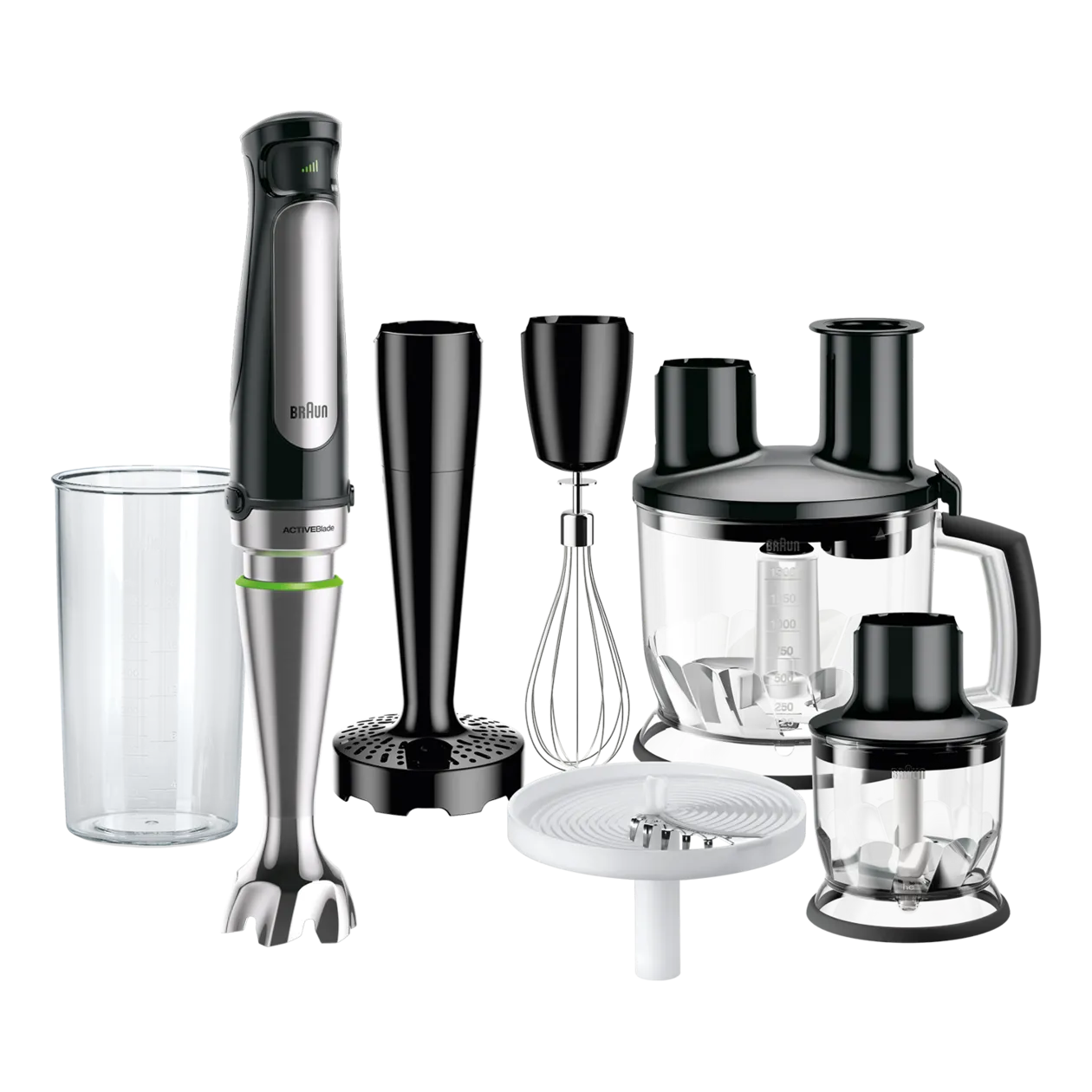 Braun MultiQuick 7 MQ 7087X Set frullatore a immersione, Nero Premium / Acciaio inox