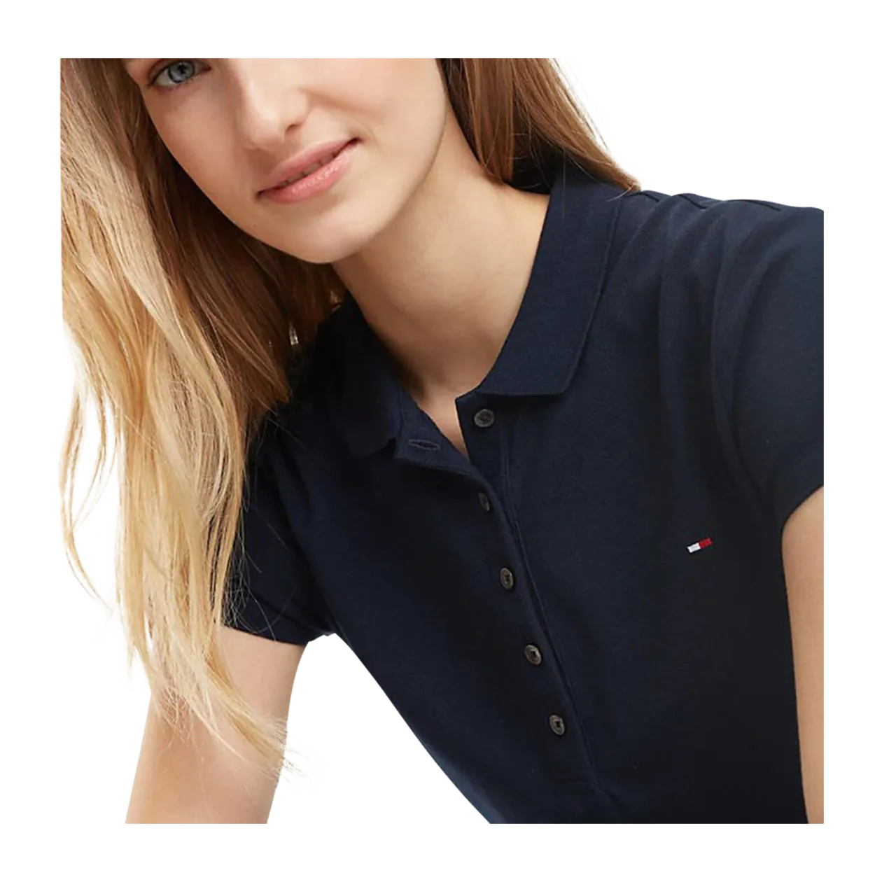 Tommy Hilfiger Heritage Short Sleeve Slim Poloshirt, Damen Kurzarm, Midnight