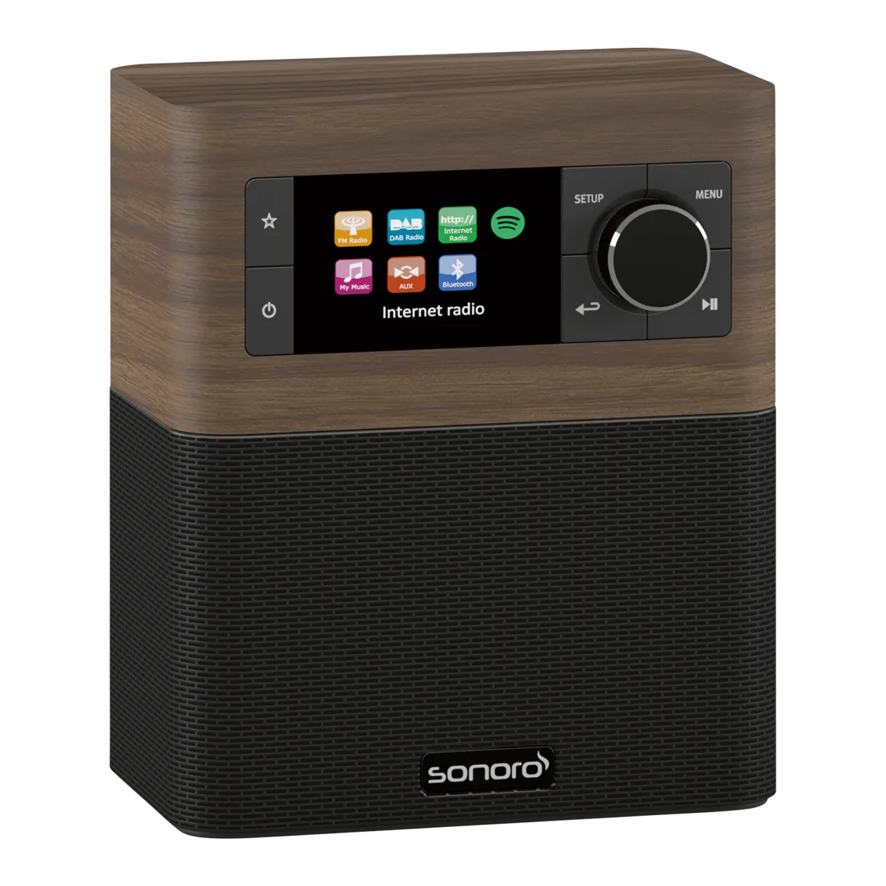 sonoro STREAM Radio Internet, noyer/noir