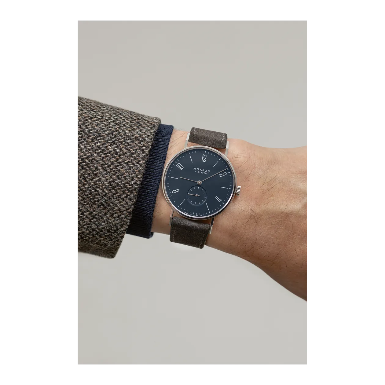 NOMOS Glashütte Tangente 38 Wristwatch, Midnight Blue/Anthracite