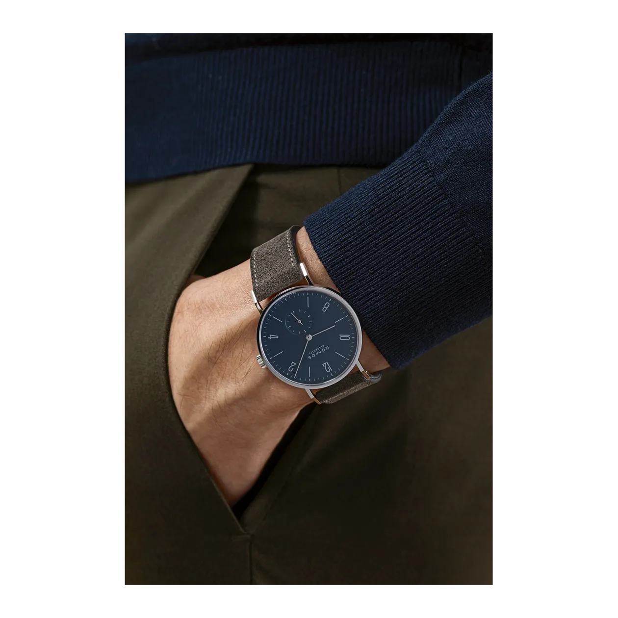 NOMOS Glashütte Tangente 38 Wristwatch, Midnight Blue/Anthracite