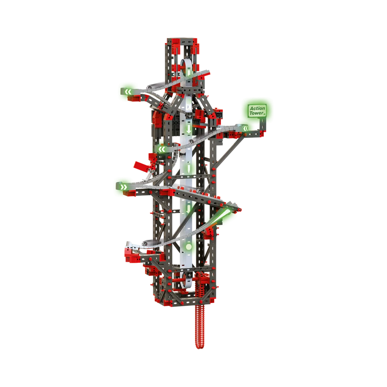 fischertechnik PROFI Hanging Action Tower Circuit de billes, argenté