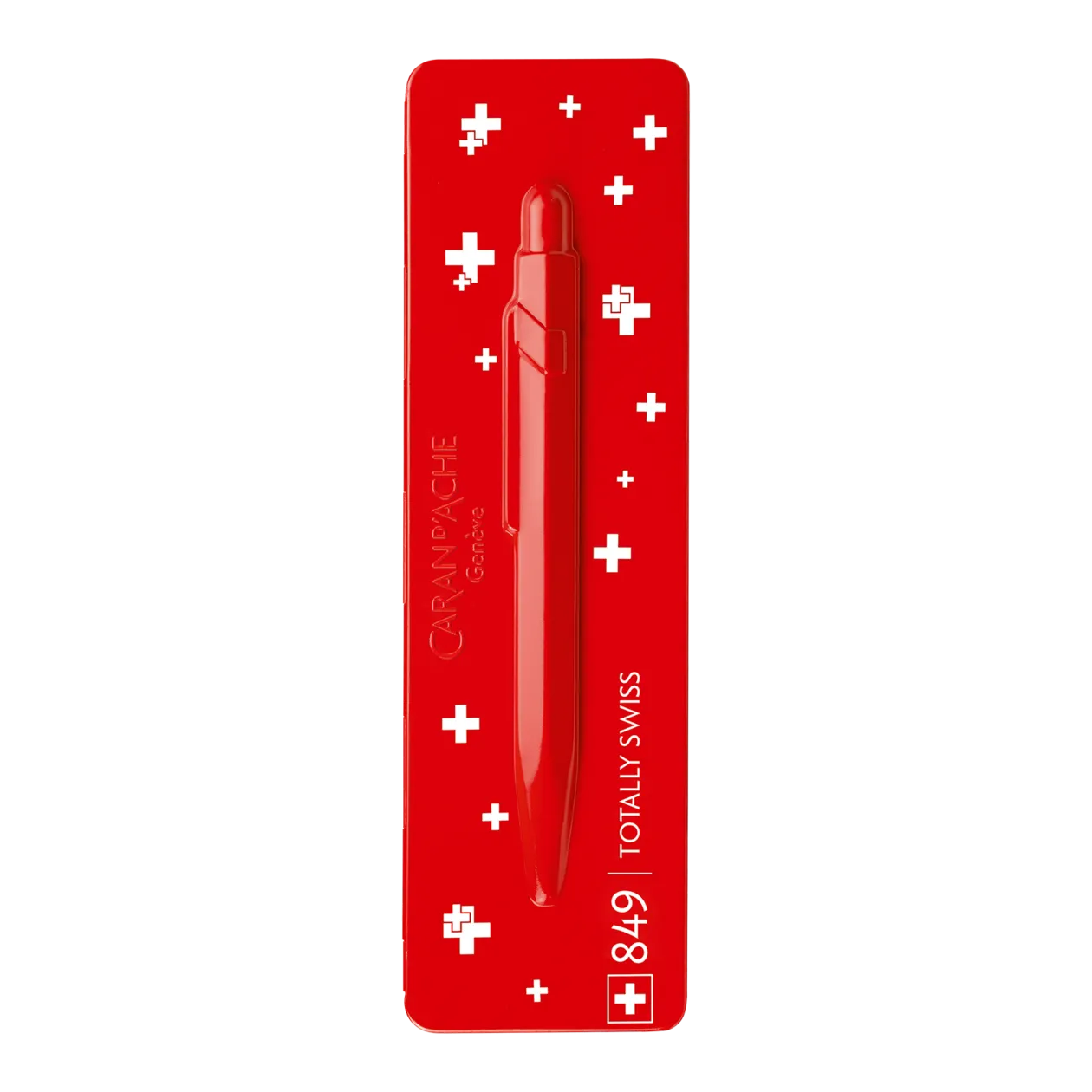 Caran d'Ache 849 TOTALLY SWISS Ballpoint Pen, Red/White