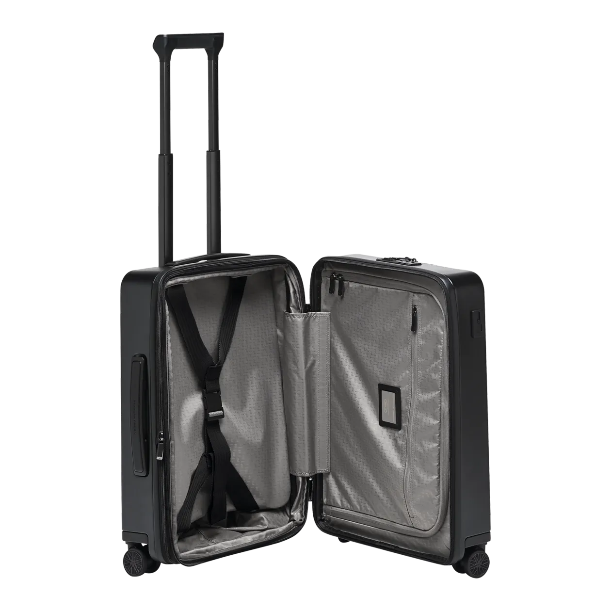 Porsche Design Roadster Hardcase Trolley 55 mit Vortasche (erweiterbar), Black Matt