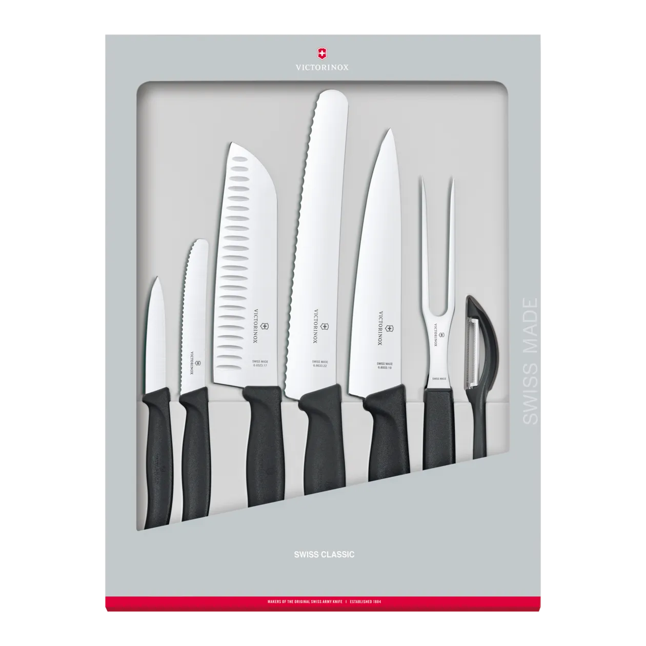 Victorinox Swiss Classic Set de cuisine, 7 pièces, noir