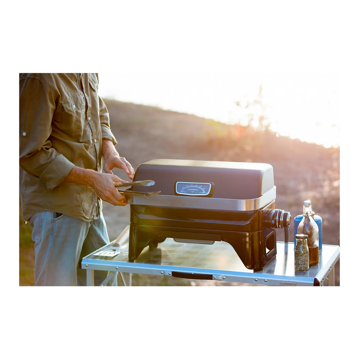 Campingaz® Attitude 2go CV Tischgrill, Silberfarben/Schwarz