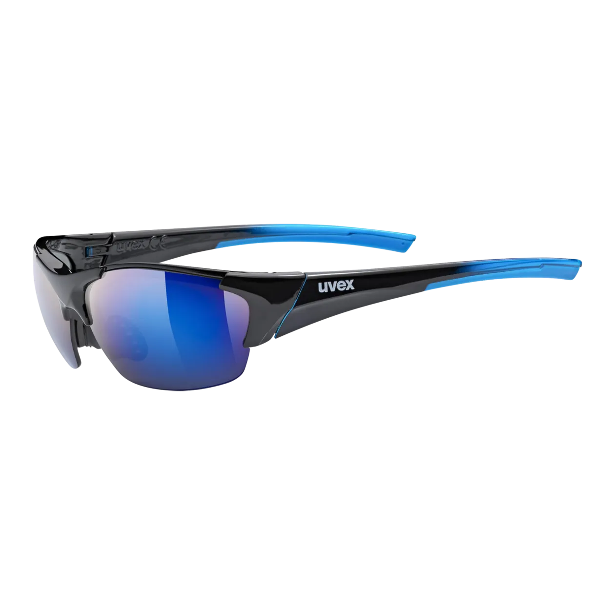 uvex blaze III Occhiali sportivi, Black-Blue / Blue