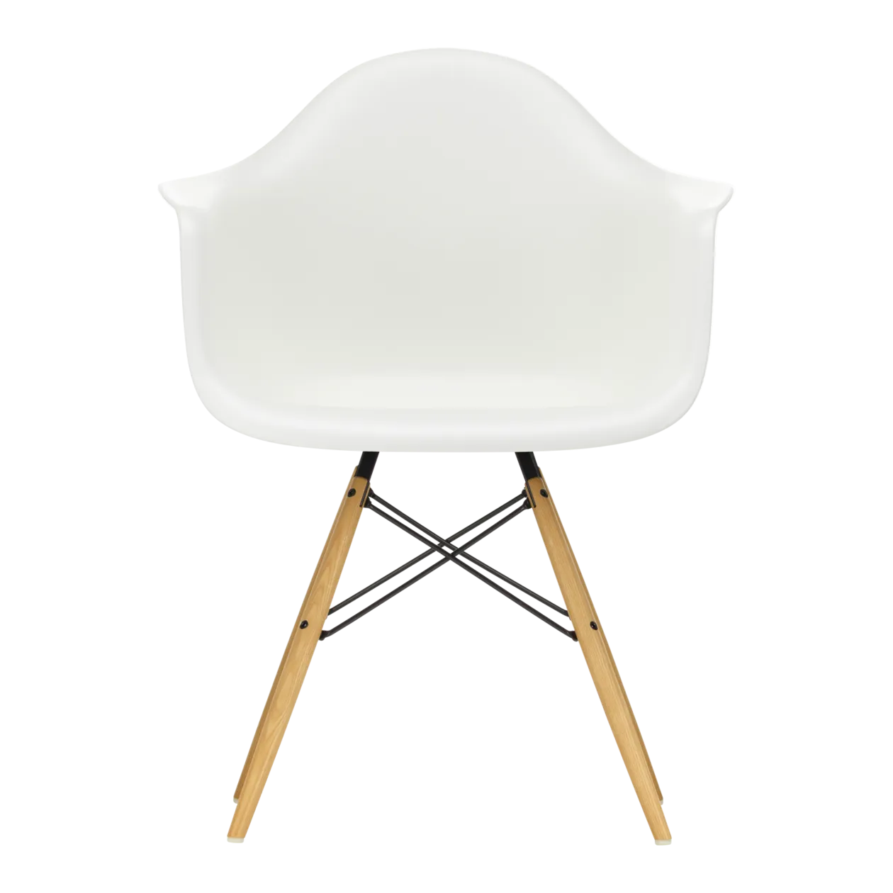 Vitra Eames Plastic Armchair DAW chaise, blanc / couleur miel