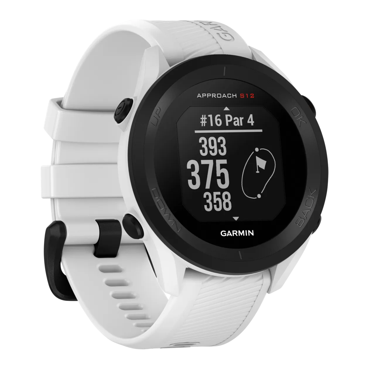 Garmin Approach® S12 Orologio GPS per il golf, bianco