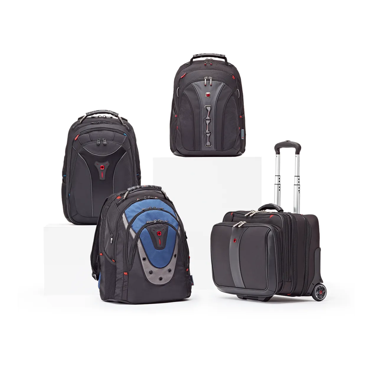 WENGER Ibex Laptop Backpack, Black/Blue