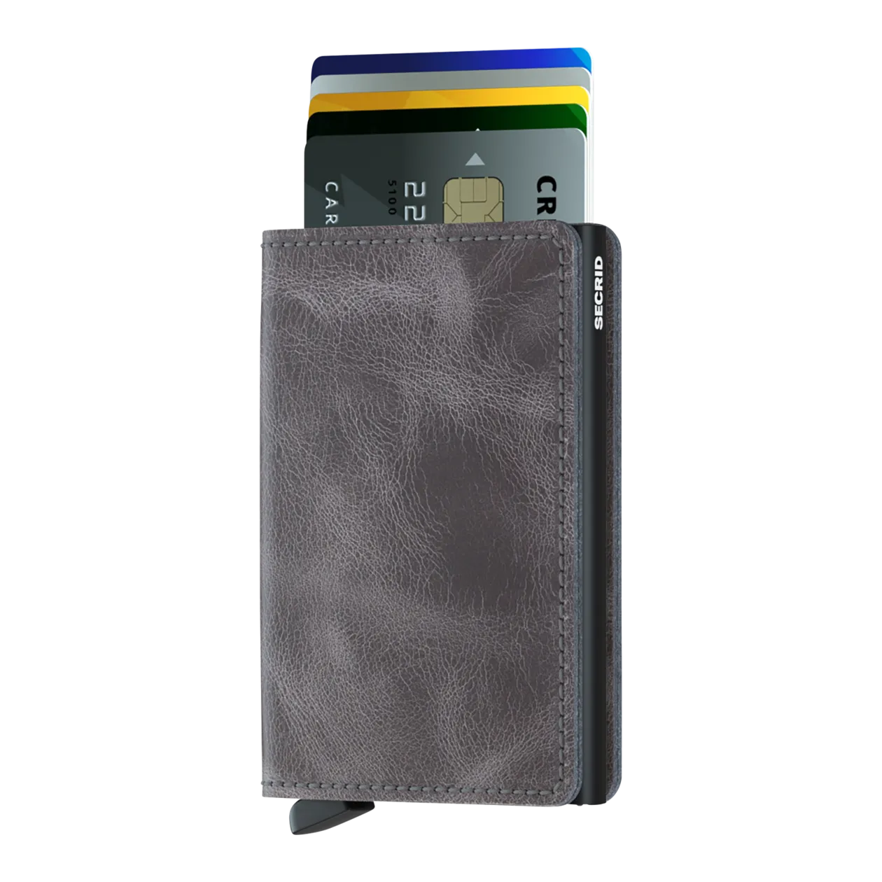 Secrid Slimwallet Portemonnaie, Vintage Grey Black