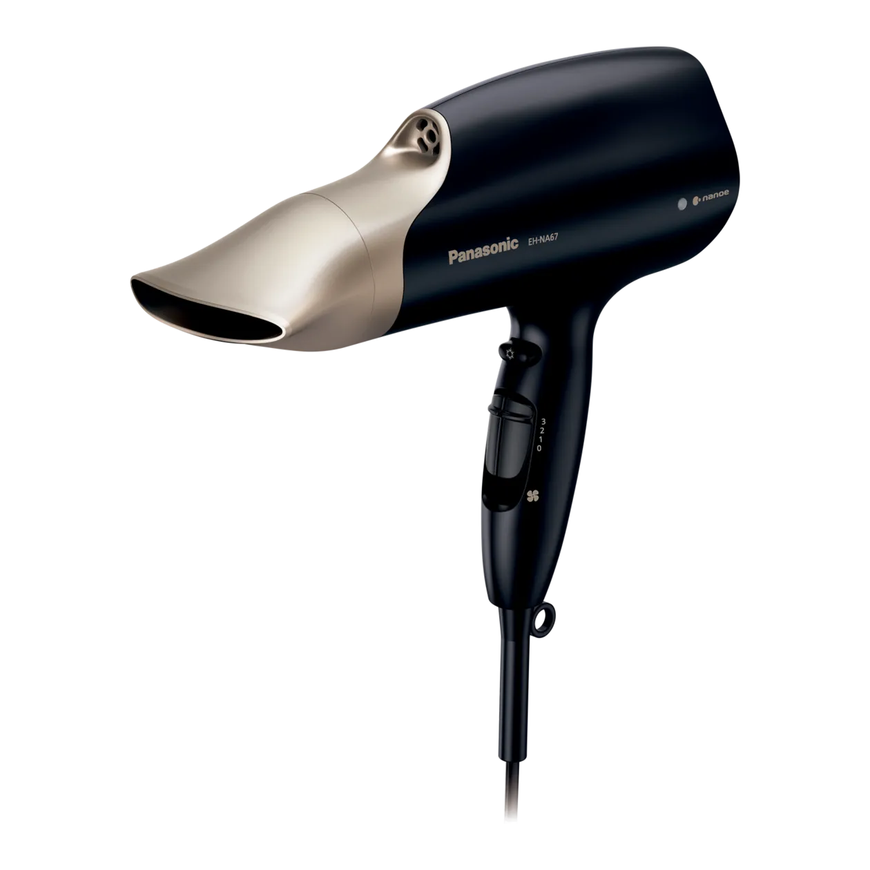 Panasonic EH-NA67-K825 nanoe™ Sèche-cheveux, noir / couleur champagne