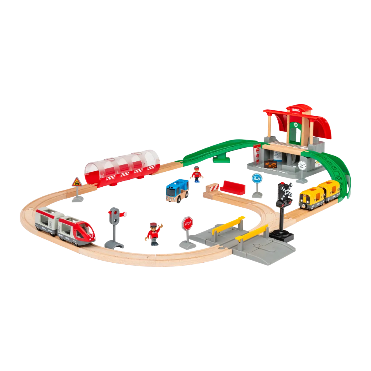 BRIO Grande set di gioco stazione ferroviaria cittadina, 37 pezzi