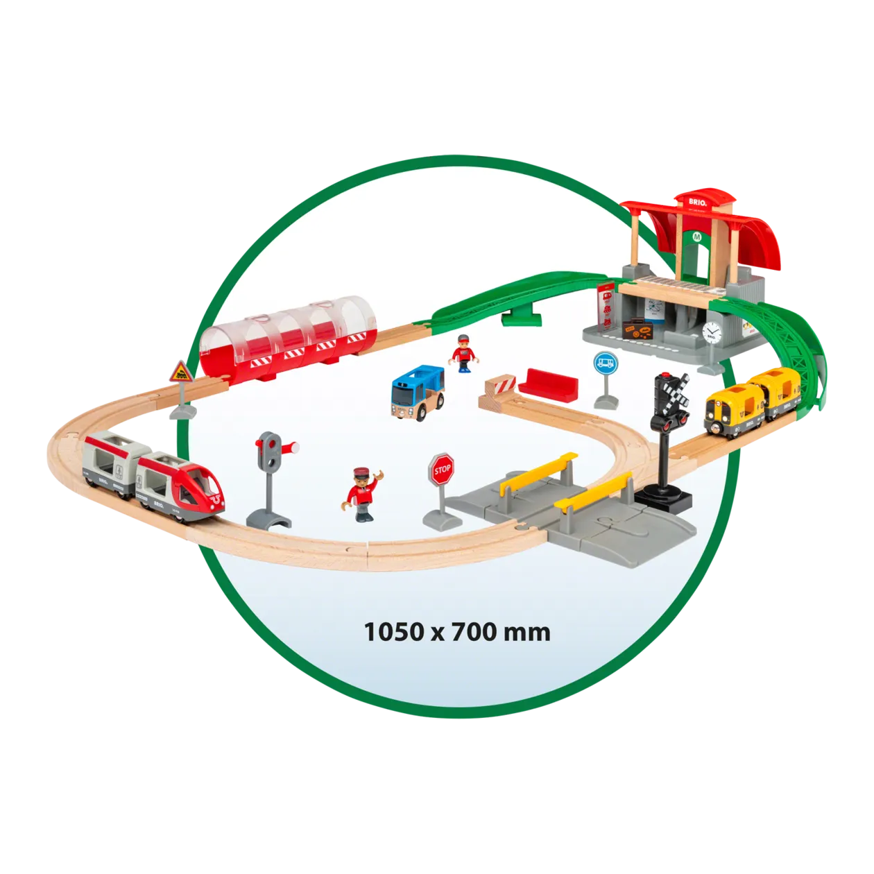 BRIO Grande set di gioco stazione ferroviaria cittadina, 37 pezzi