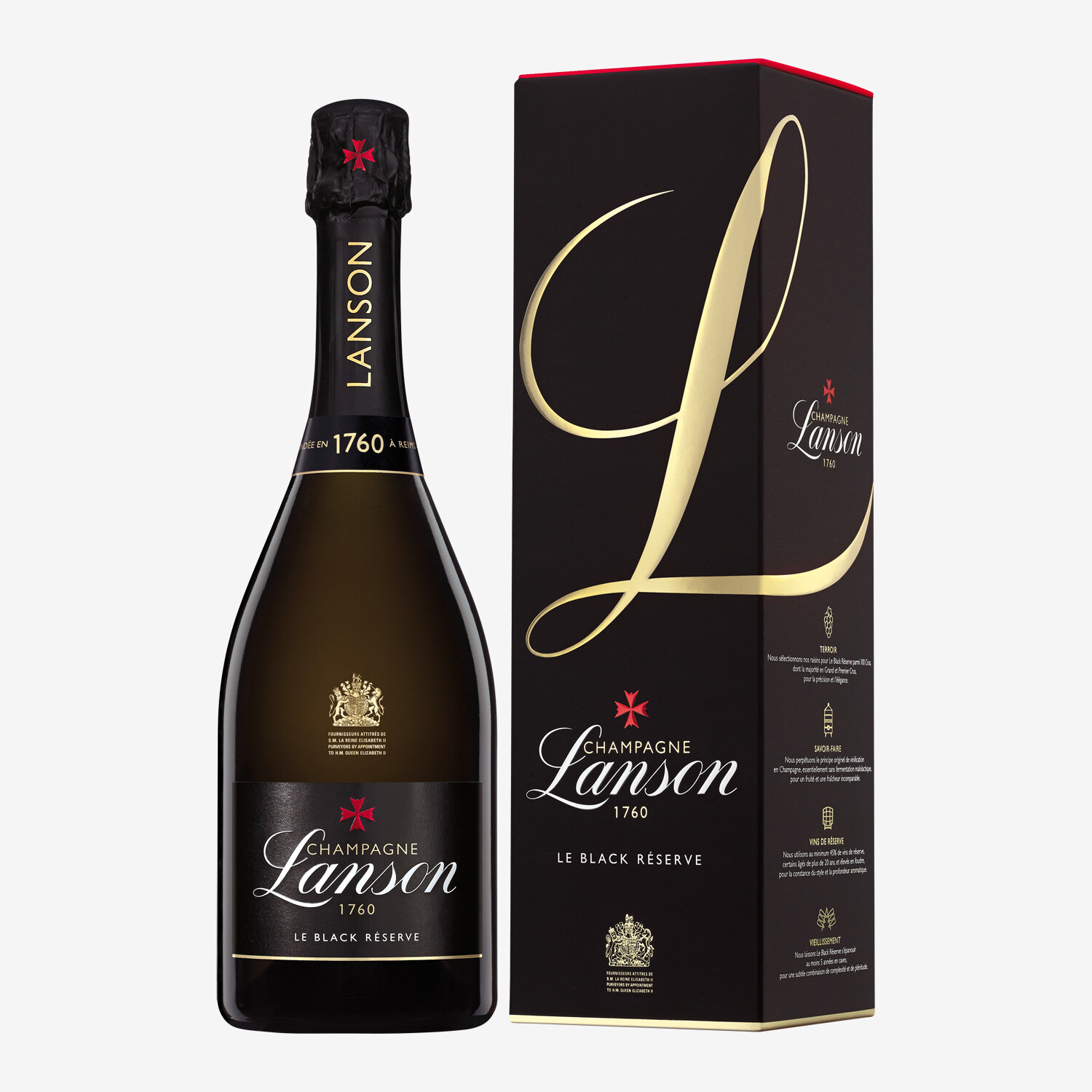 Lanson Le Black Réserve, 2 bottles, France - Worldshop