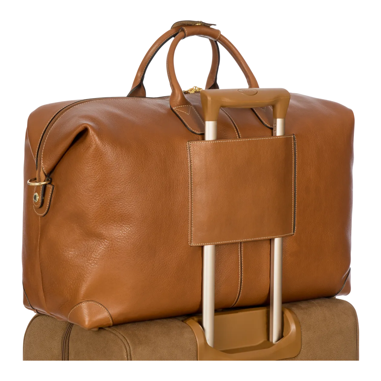 Bric's Life Pelle Reisetasche, Cognac