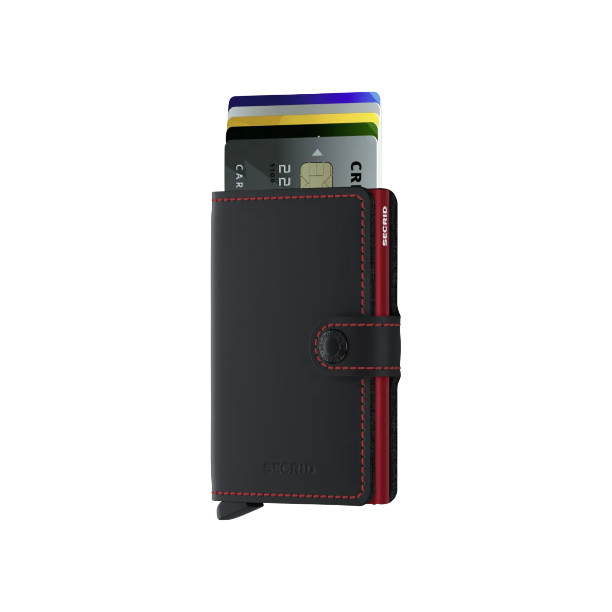 Secrid Miniwallet Porte-cartes, Matte Black / Red