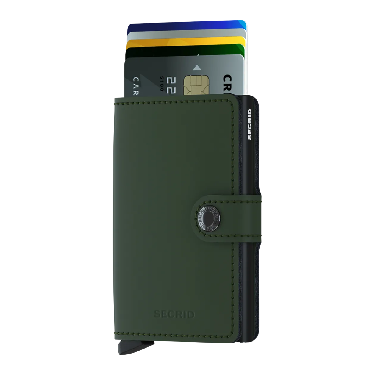 Secrid Miniwallet Porte-cartes, Matte Green / Black