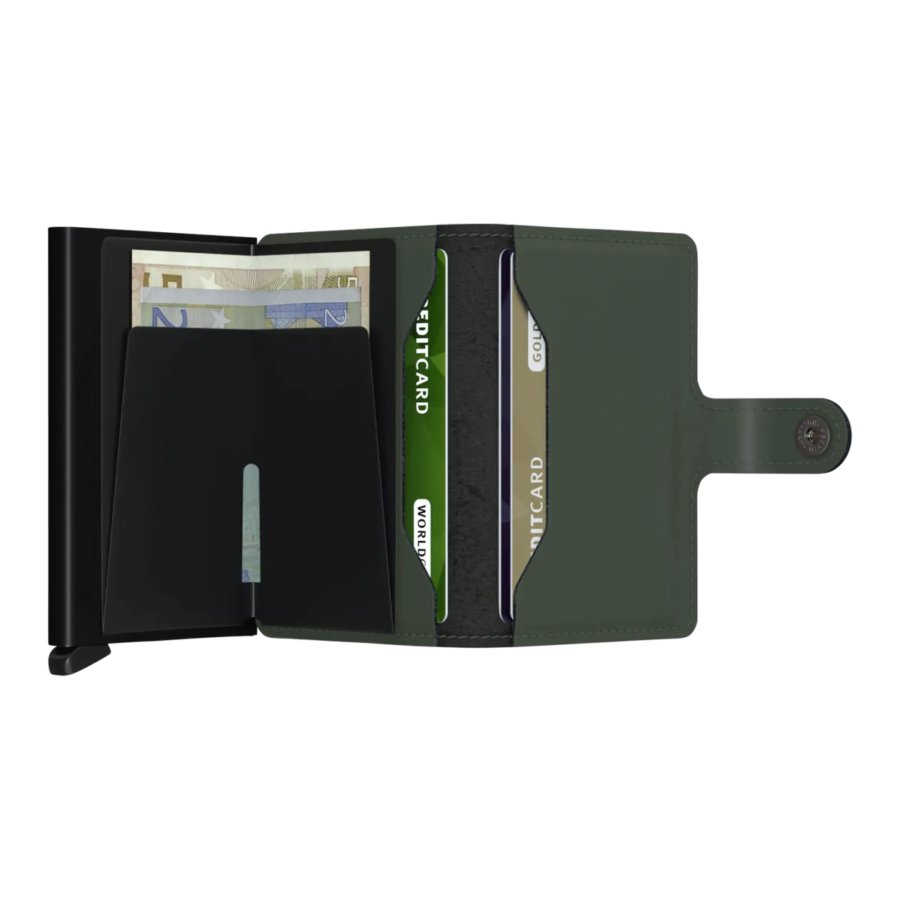 Secrid Miniwallet Porte-cartes, Matte Green / Black