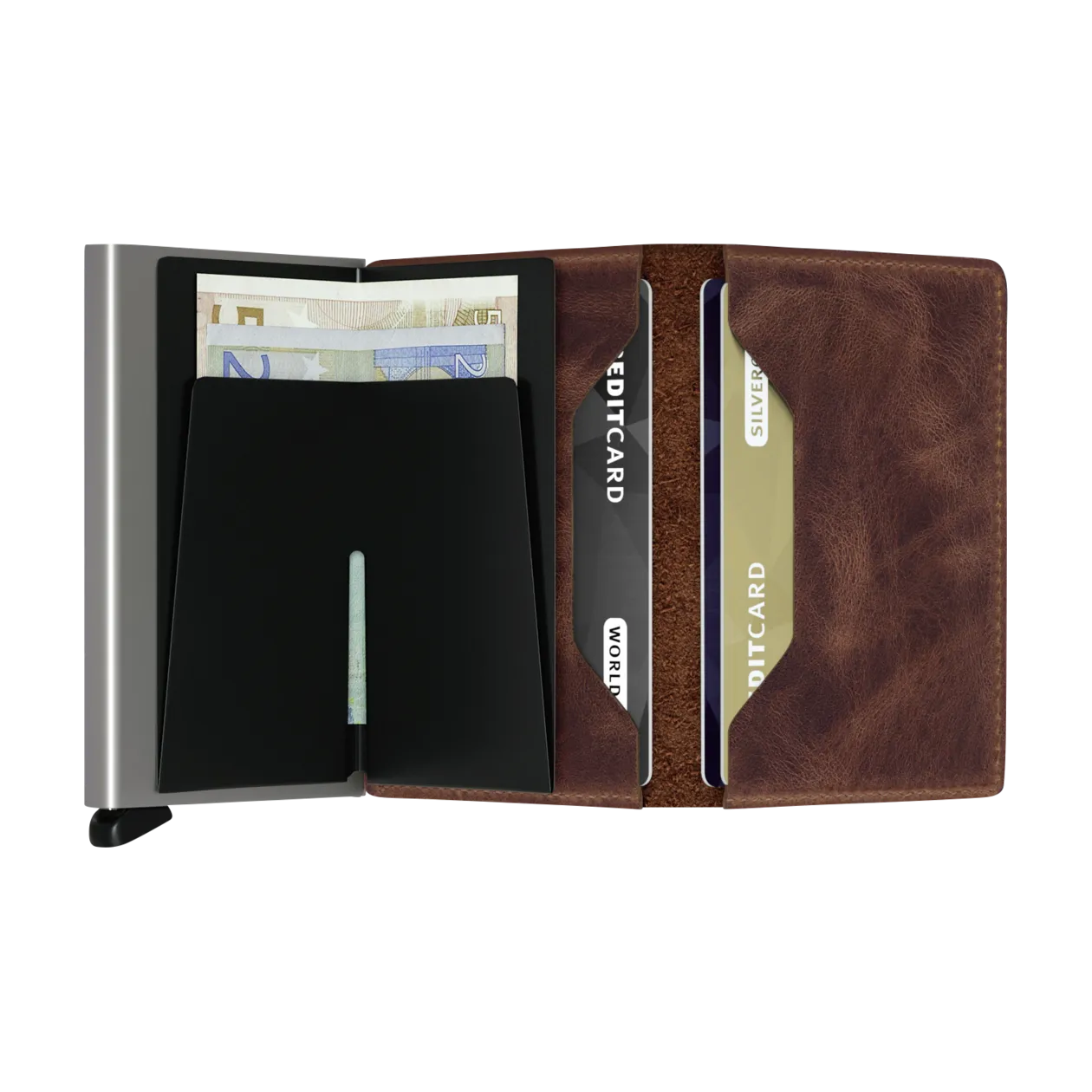 Secrid Slimwallet Portafoglio, Vintage Brown