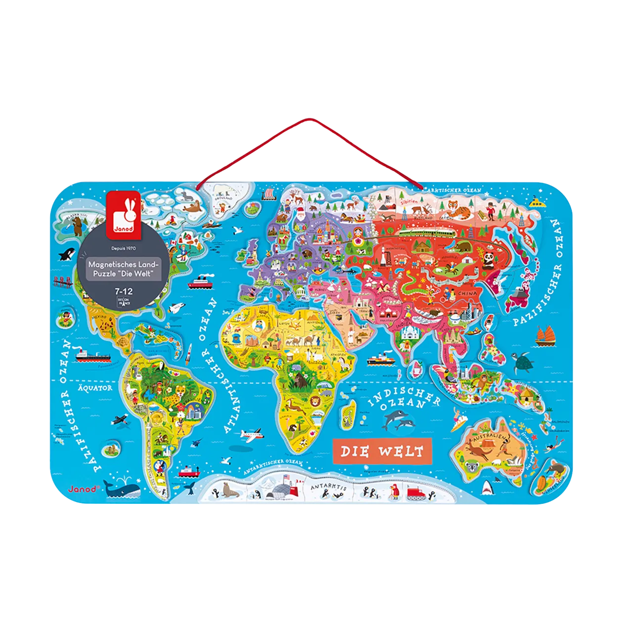 Janod Puzzle magnetico del mondo