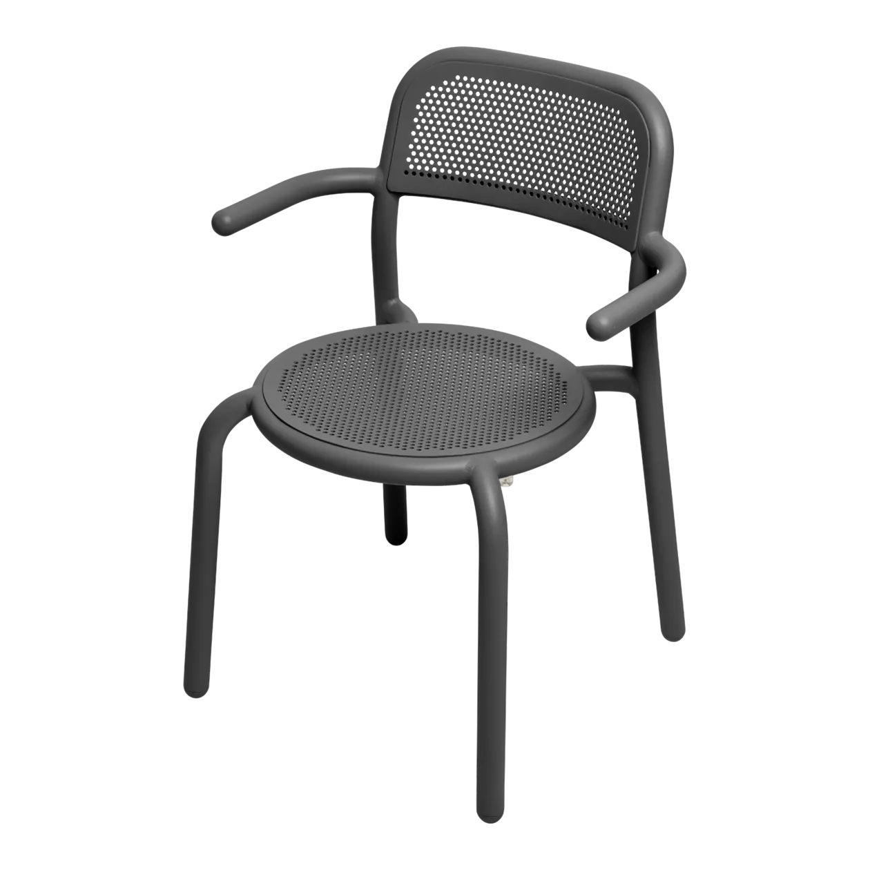 fatboy® Toní Armchair Sedia da giardino con braccioli, set da 2, Anthracite