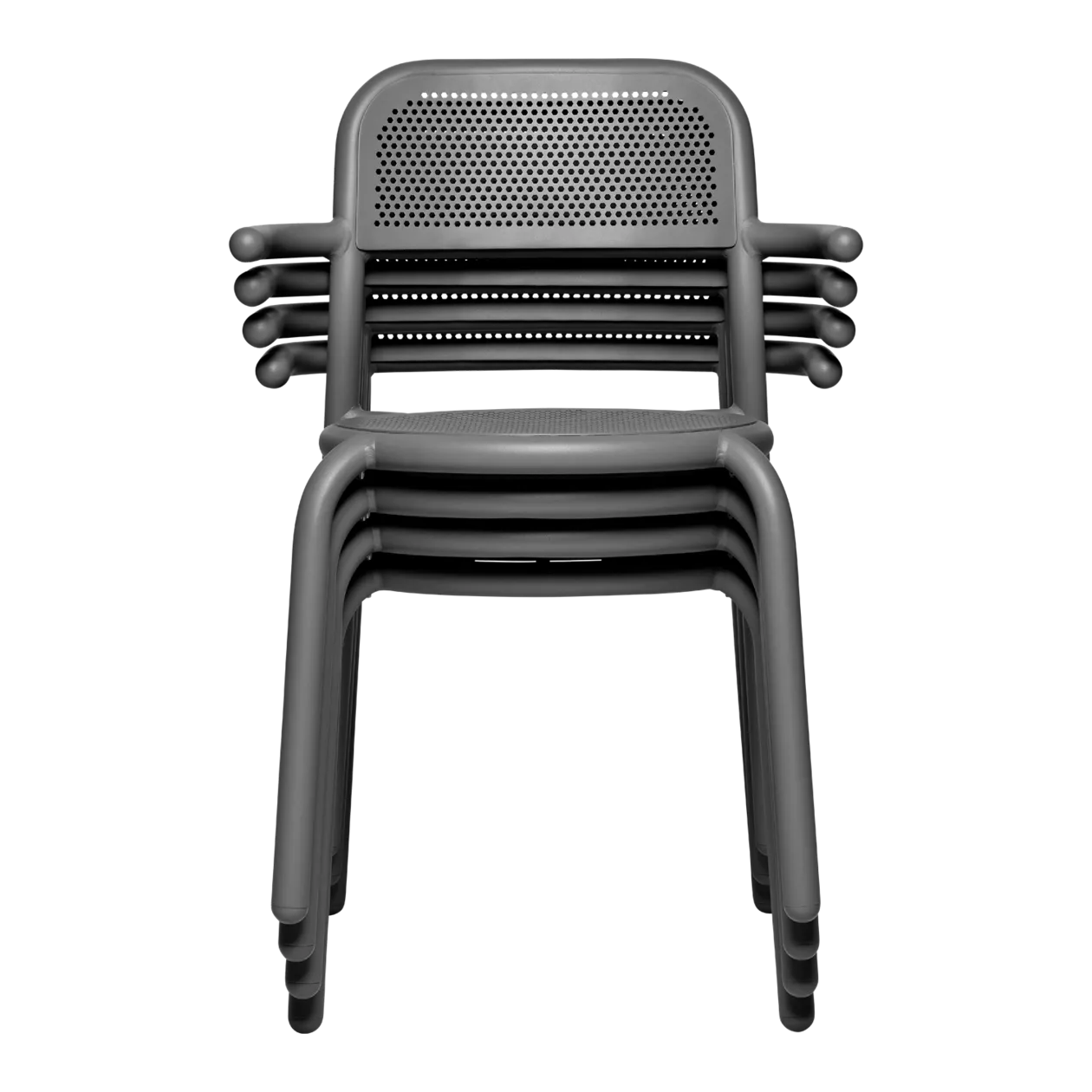 fatboy® Toní Armchair Sedia da giardino con braccioli, set da 2, Anthracite