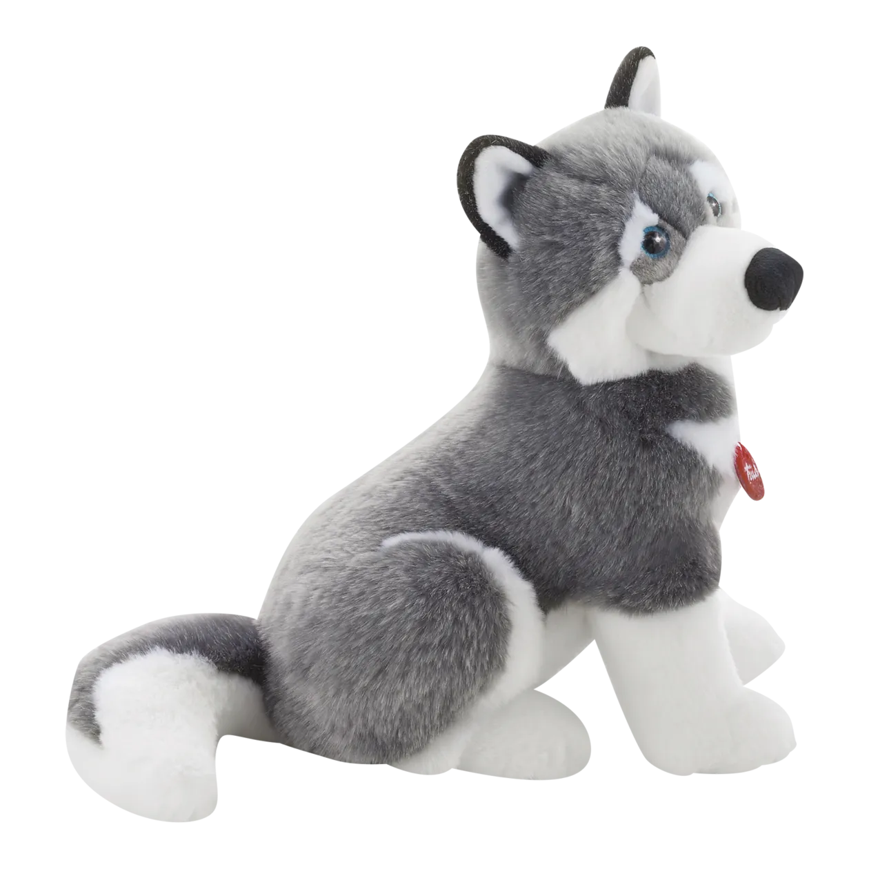 Trudi Classics Husky Marcus Animal en peluche, 34 cm, blanc/gris