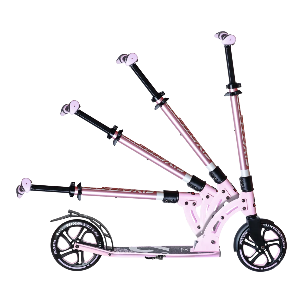 Six Degrees Scooter Trottinette pour enfants, 205 mm, rose pastel