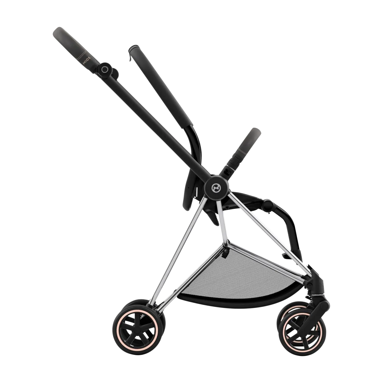 CYBEX MIOS Frame incl. Seat Base for Stroller, Chrome Black / Chrome