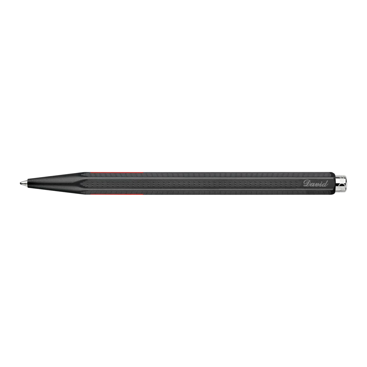 Caran d'Ache ECRIDOR RACING Ballpoint Pen, Black/Red, incl. Leather Case