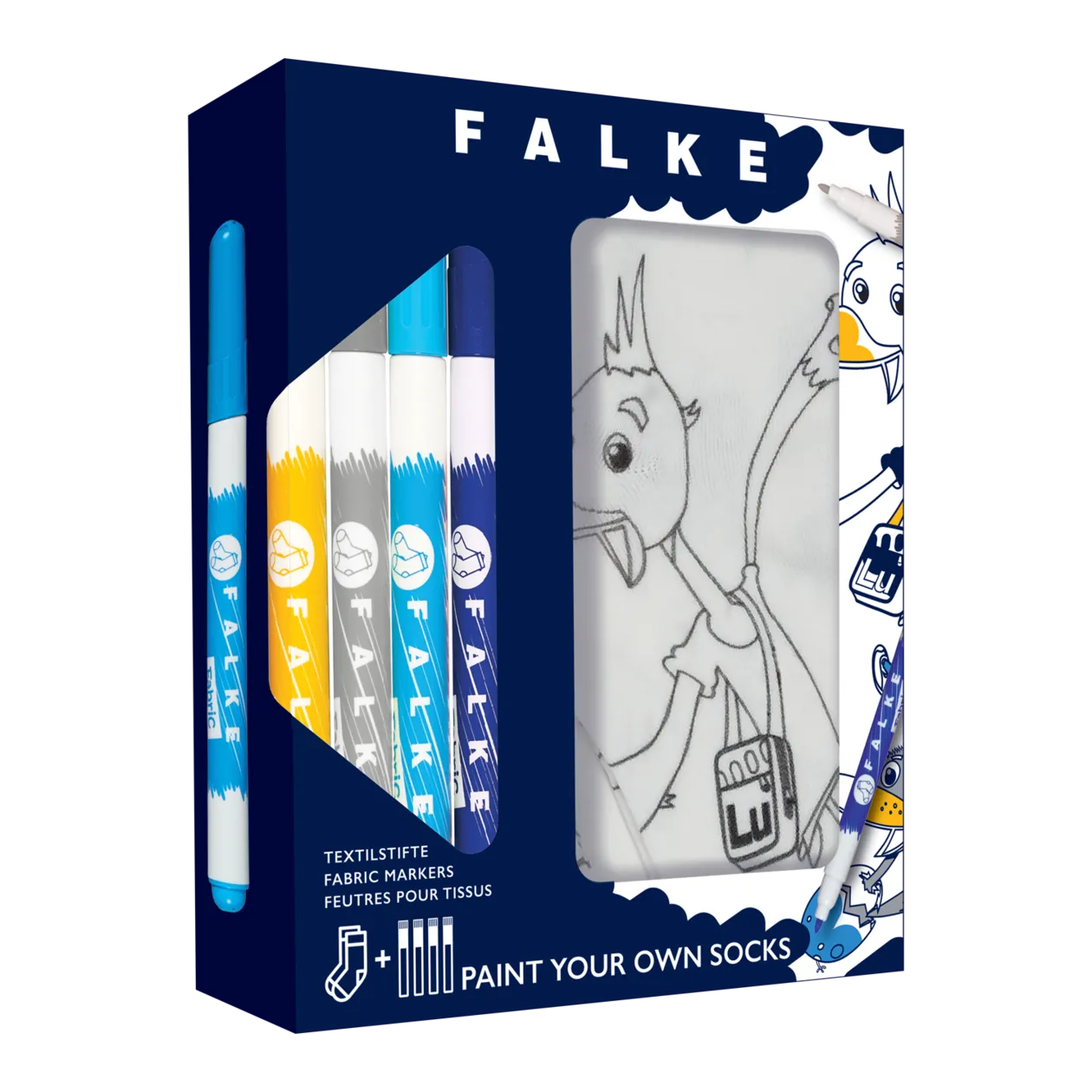 FALKE Paint your own socks "Lu & Cosmo" Children's Socks, Painting Set