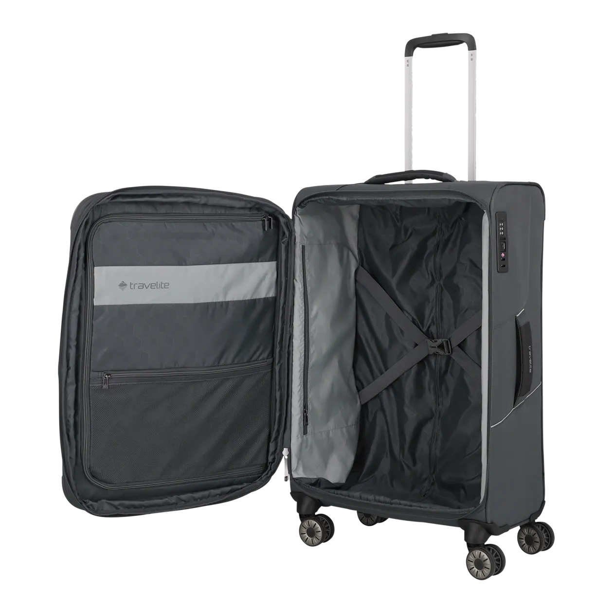 travelite Skaii 4-Wheel Trolley M (Expandable), Summit Grey