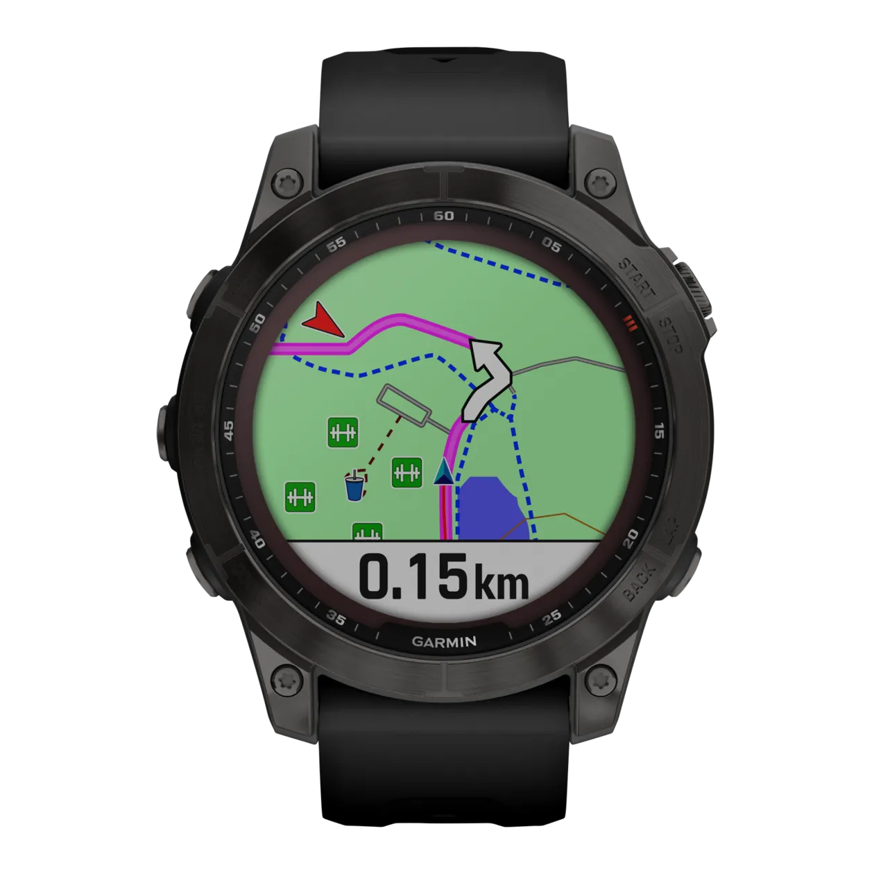 Garmin fēnix® 7 Sapphire Solar Smartwatch GPS multisport, nero / grigio ardesia / titanio