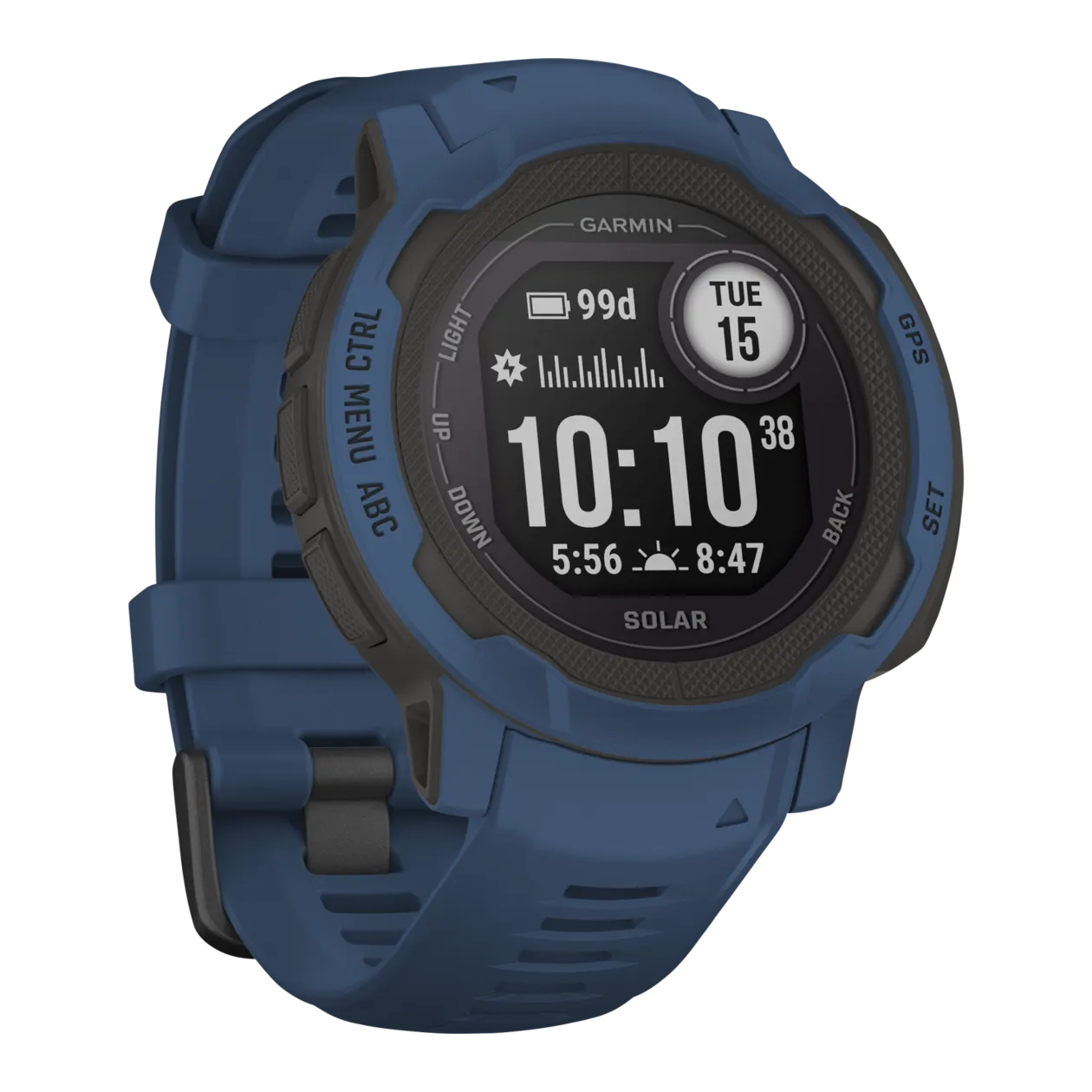 Garmin Instinct® 2 Solar GPS Smartwatch, Navy Blue