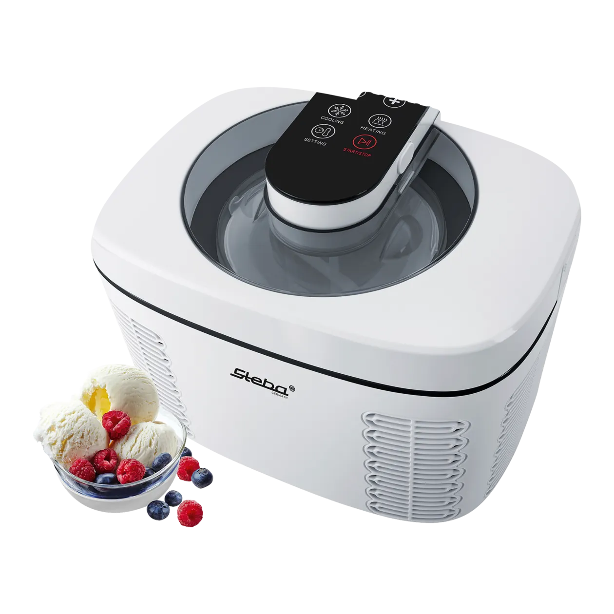 Steba Peltier IC 110 Ice Cream Maker, White/Black