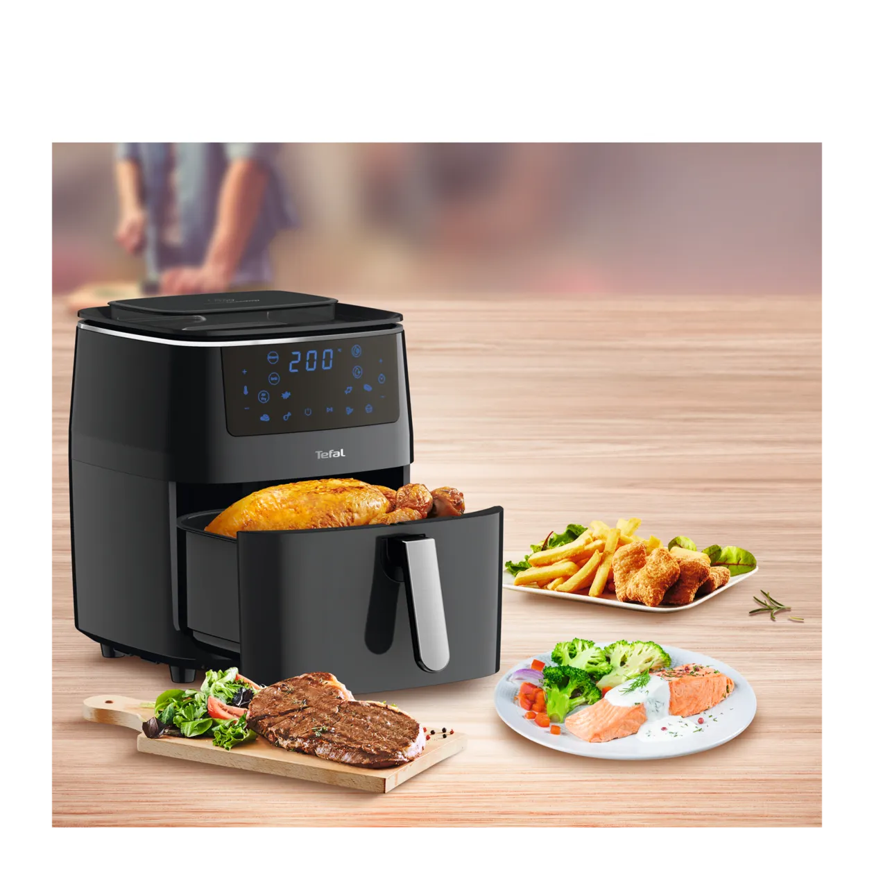 Tefal Easy Fry Grill & Steam Friteuse à air chaud, noir