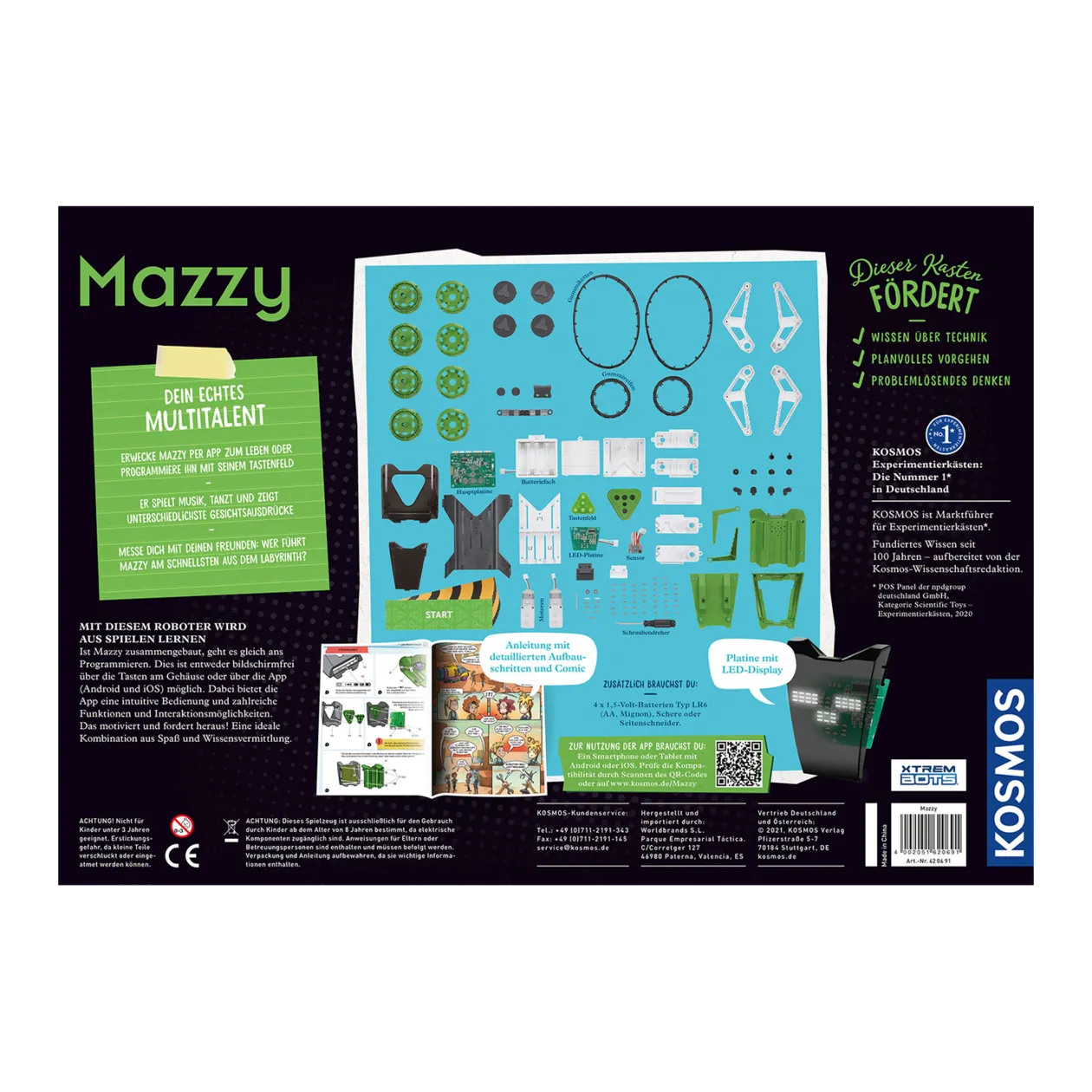 KOSMOS Mazzy Dein smarter App-Roboter Kit per esperimenti