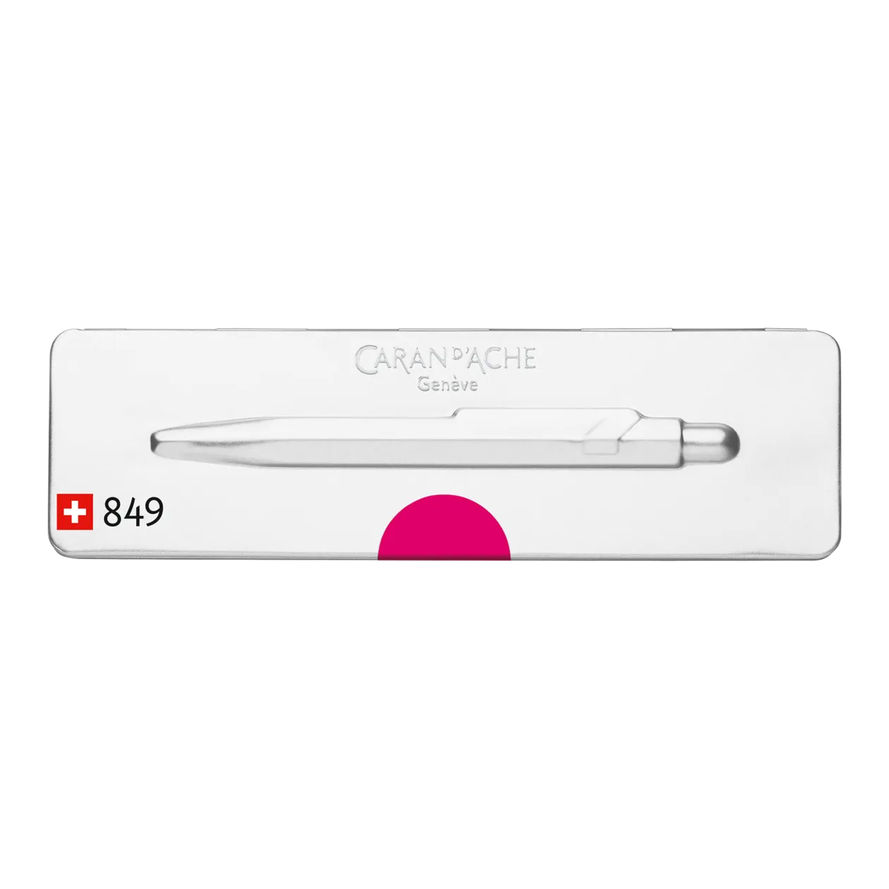 Caran d'Ache 849 POPLINE Ballpoint Pen, Fluo Pink