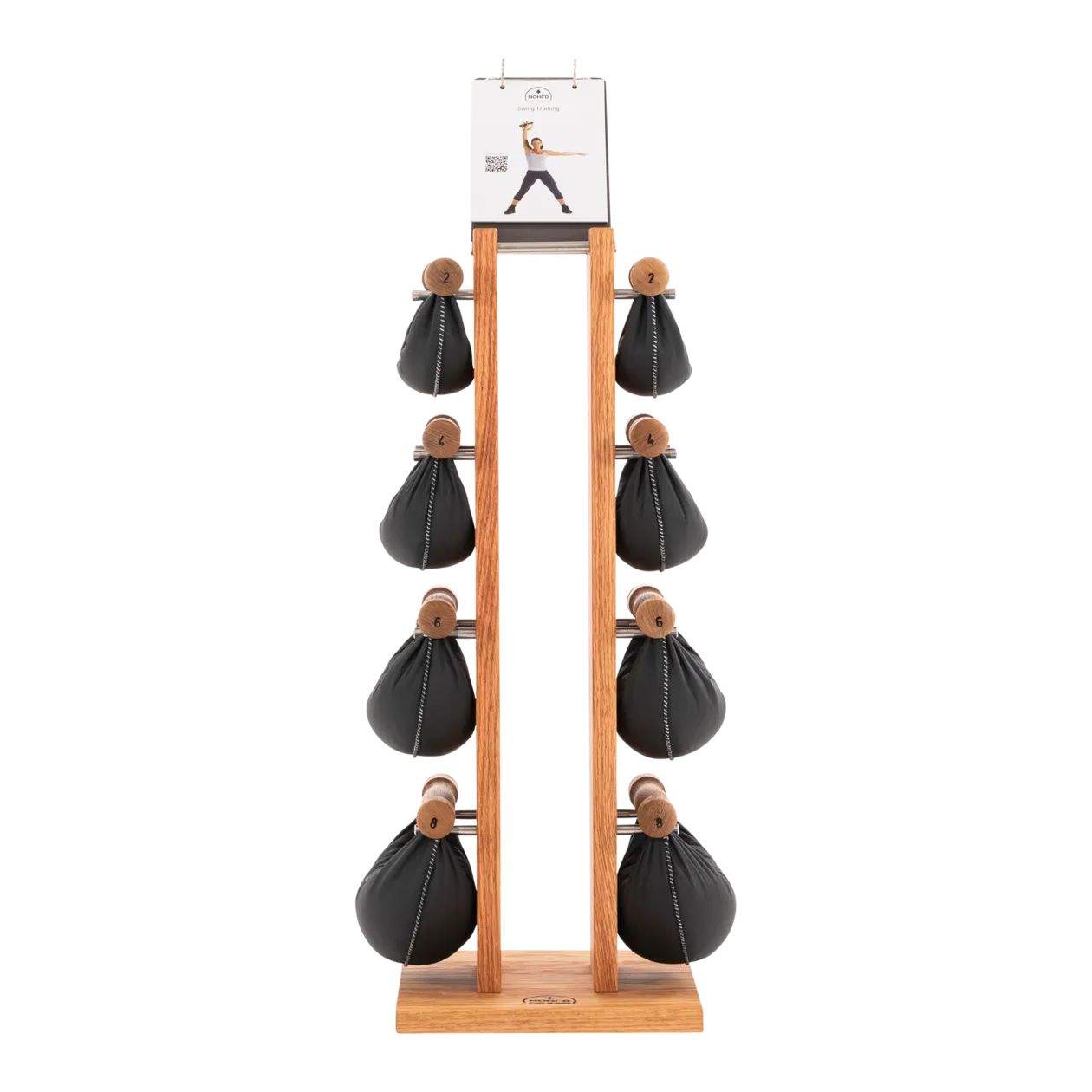 NOHRD Swing Dumbbell Tower Set, Oak