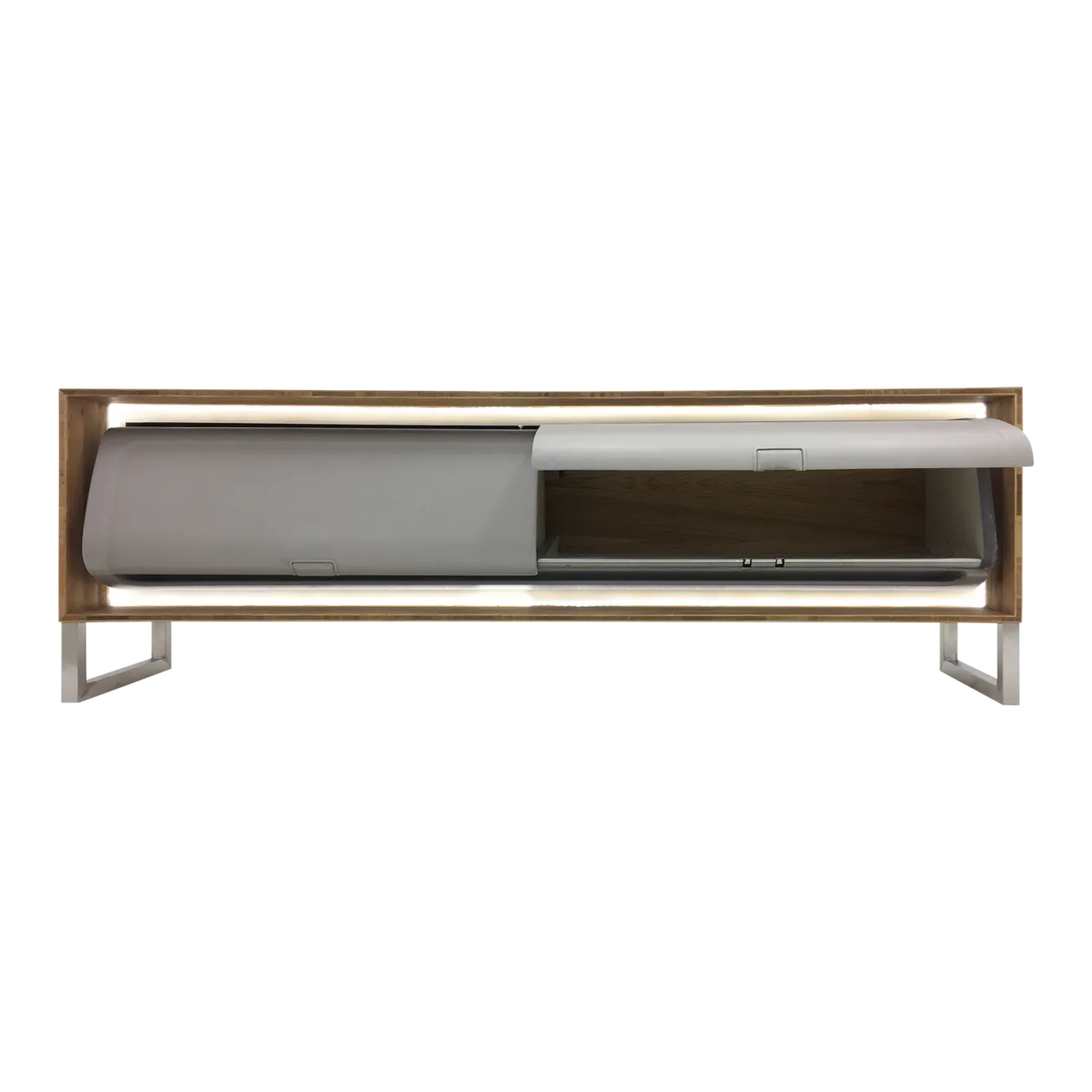 Lufthansa Upcycling Collection A320-211 D-AIPM Overhead Bin Sideboard, marrone / Overhead Bin Grey