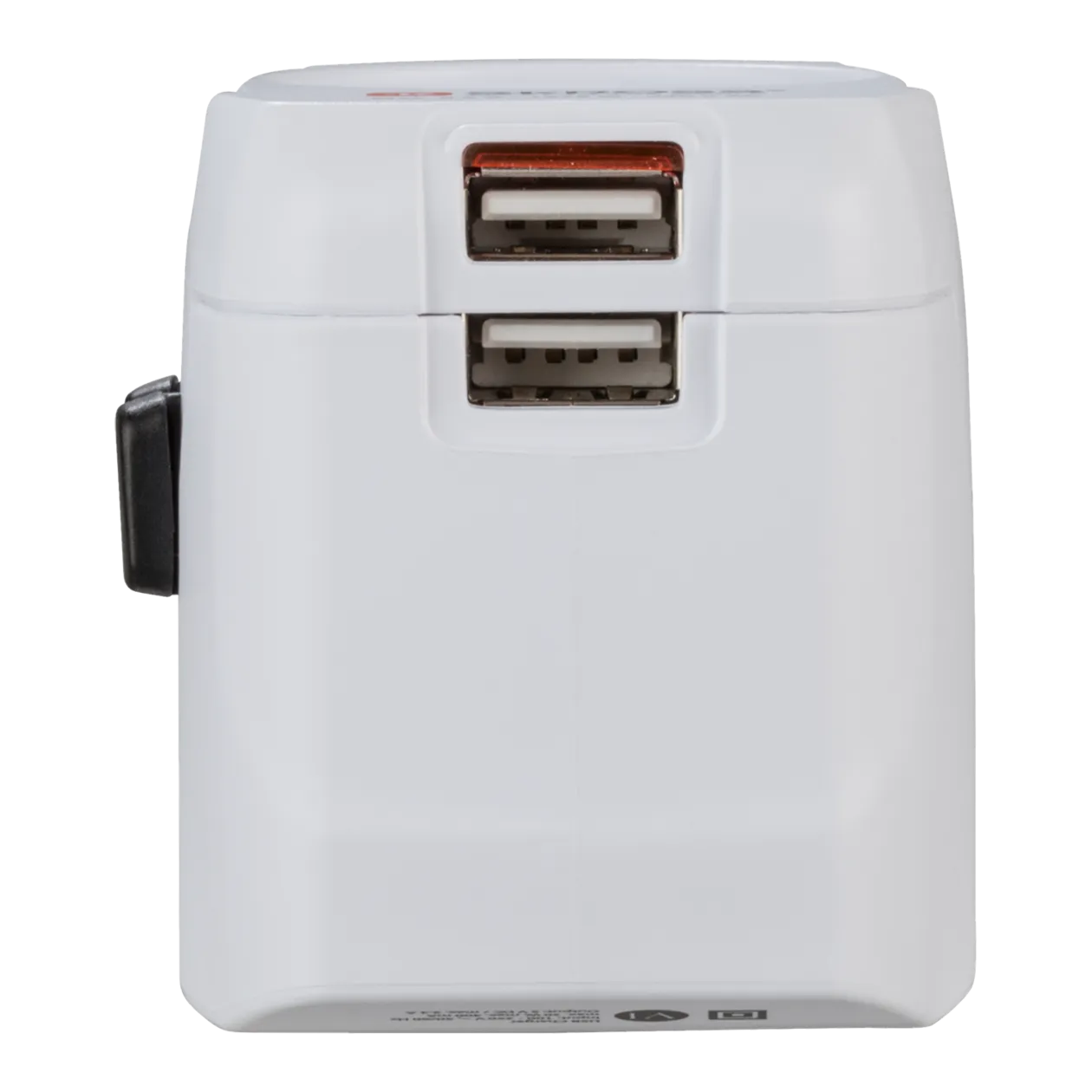 Hama World Travel Pro Light USB World Travel Adapter, 3-Pin, White