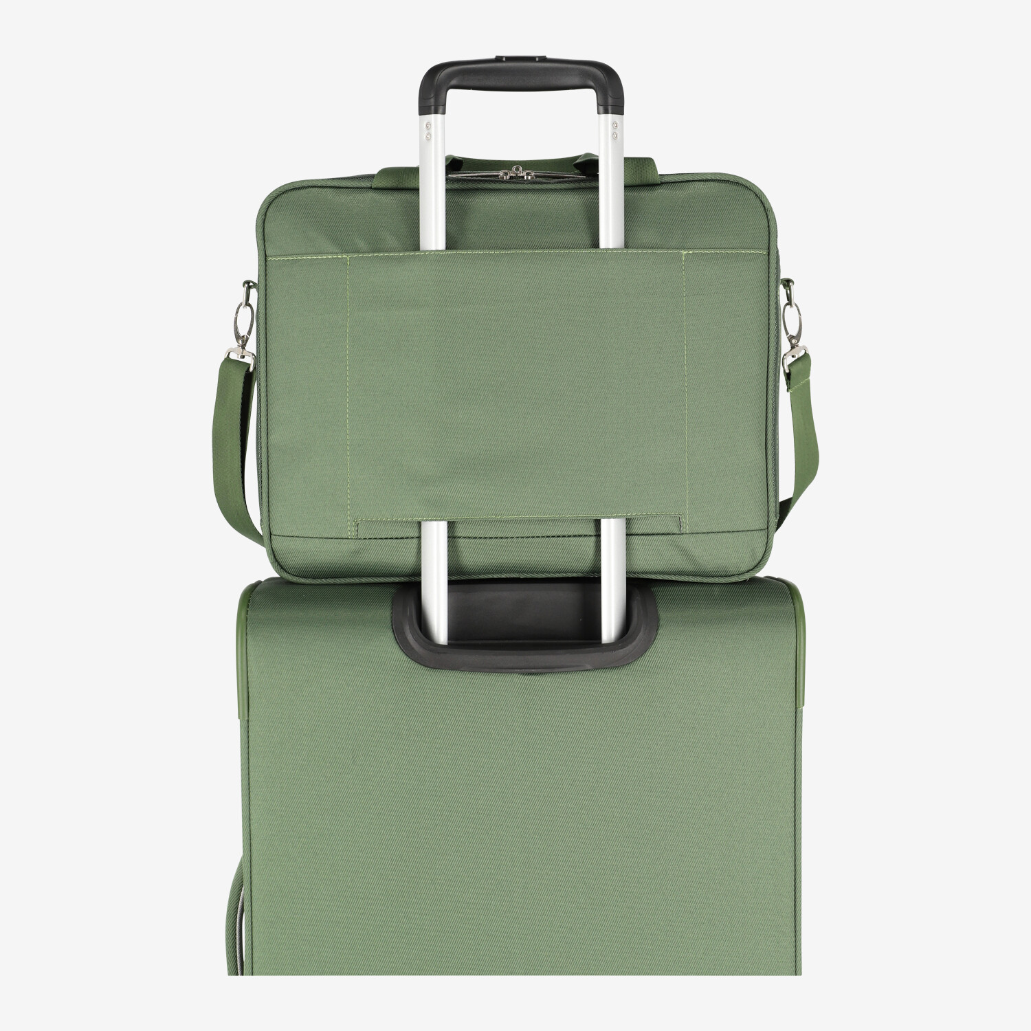 green cabin bag