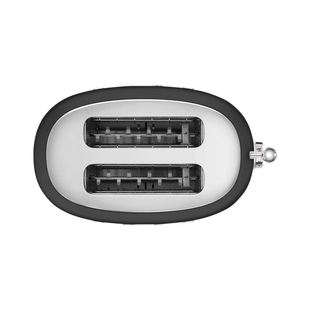 SMEG 50's Retro Style TSF01 Grille-pain, noir mat, + support à viennoiseries