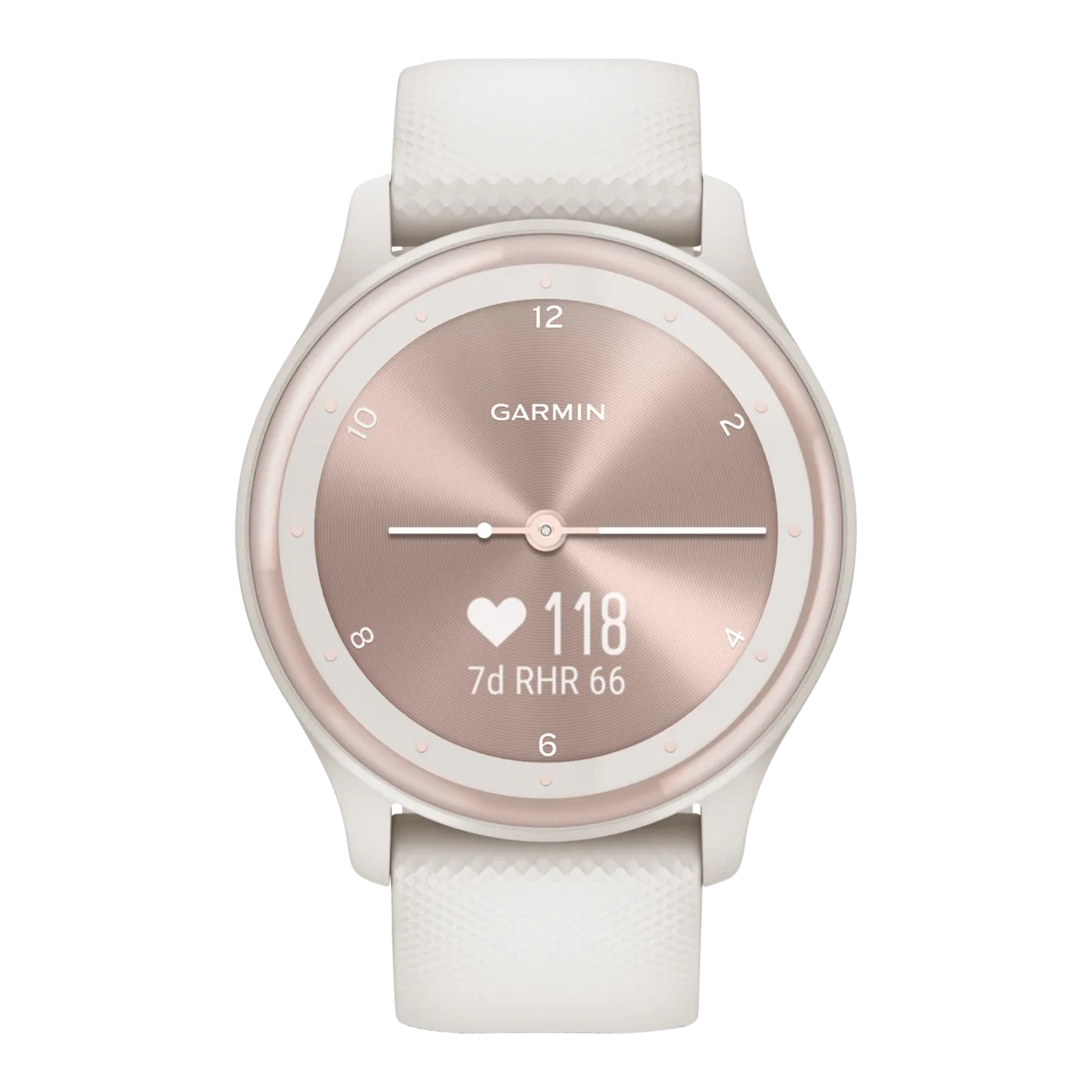 Garmin vívomove® Sport Smartwatch, Ivory / Pearl Gold