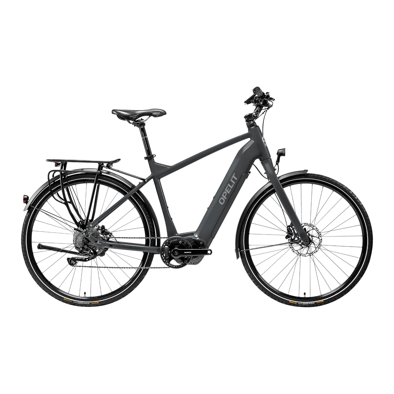 Opelit Taunus Blitz up E-Bike, Rahmenhöhe 48 cm, Graphitschwarz